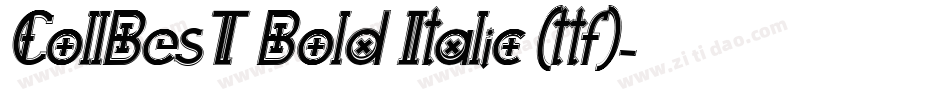 CollBesT Bold Italic (ttf)字体转换